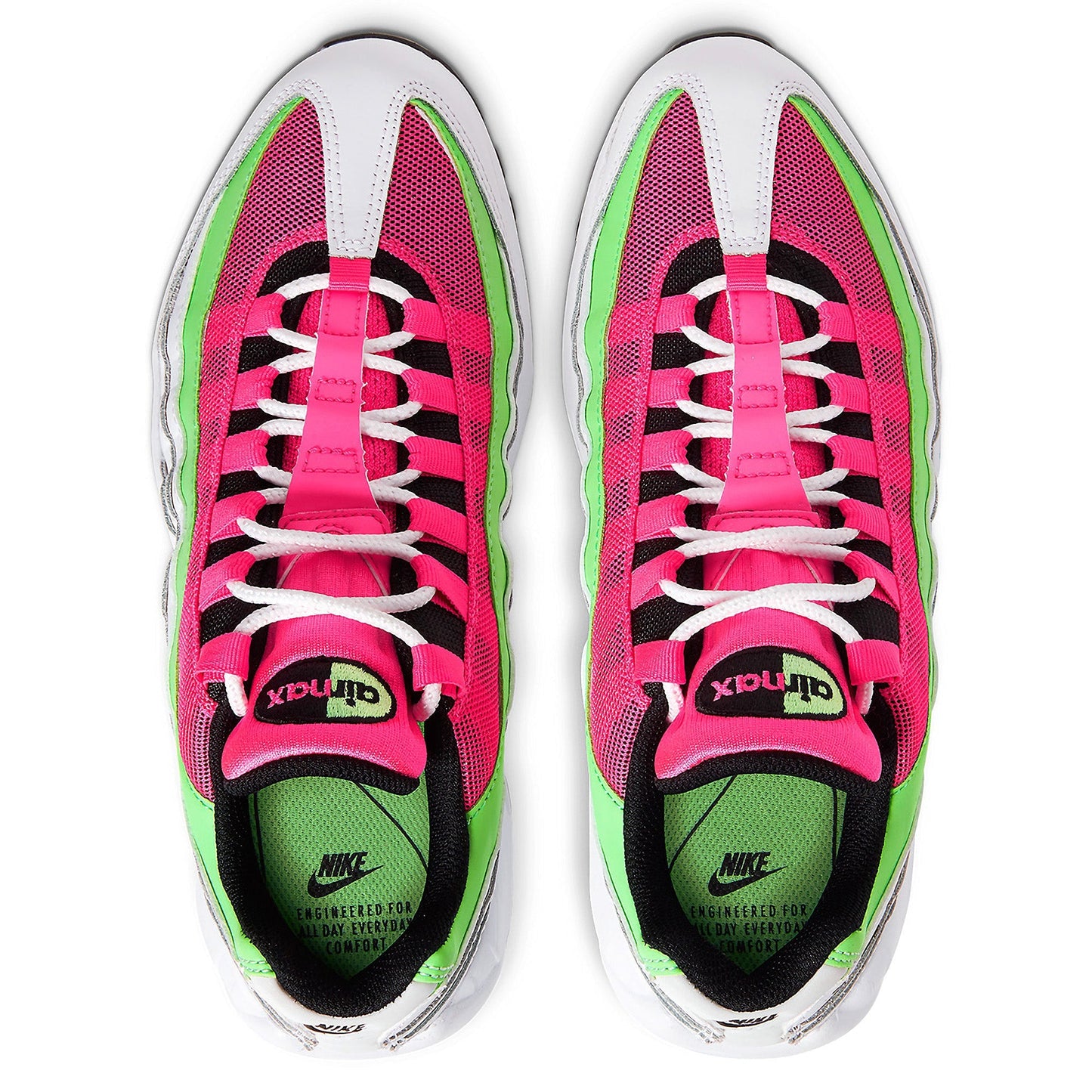 レンタル NIKE WMNS AIR MAX 95 WHITE/BLACK/WHITE/PINK/GREEN 23.0cm